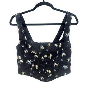Reformation Rover embroidered Floral Crop Top size 4